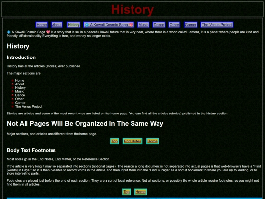 history screenshot