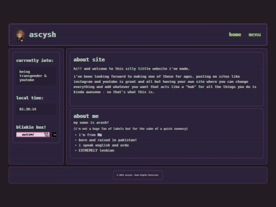 pages/about screenshot