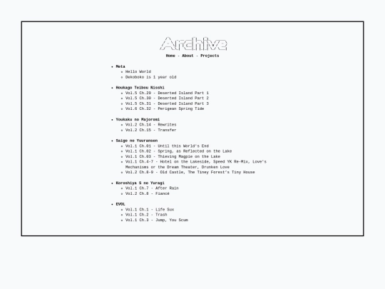 archive screenshot