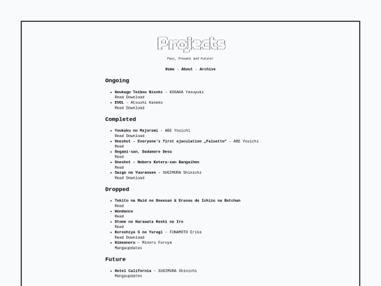 projects screenshot