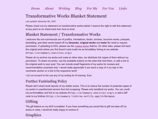about/blanket-statement screenshot