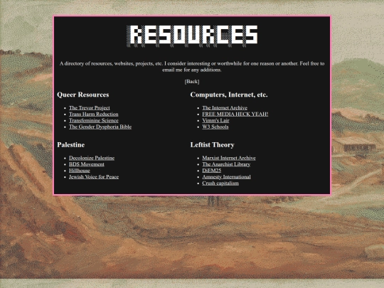 resources screenshot
