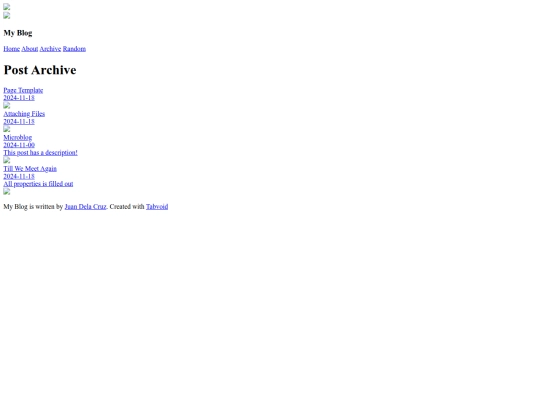 blog/archive screenshot