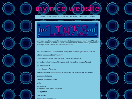 links screenshot