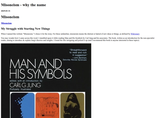 blog/misoneism screenshot