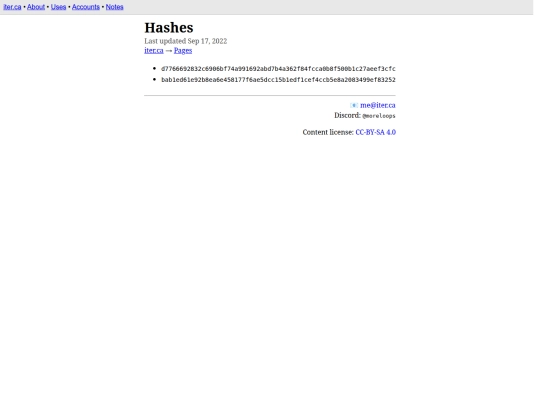 p/hashes screenshot