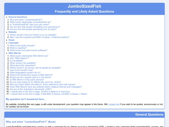 faq screenshot