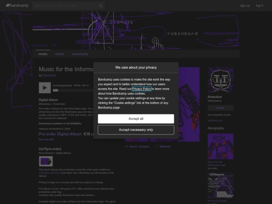 musicfortheinformationage/bandcamp screenshot