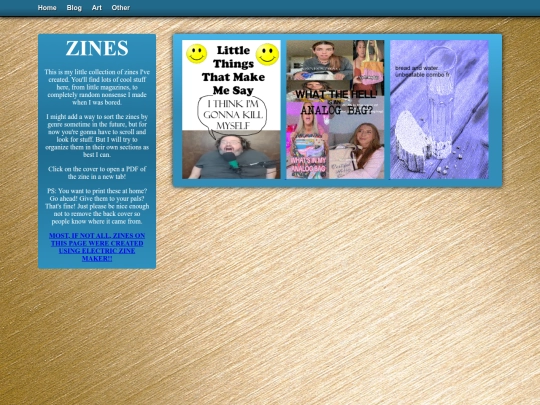 zines screenshot