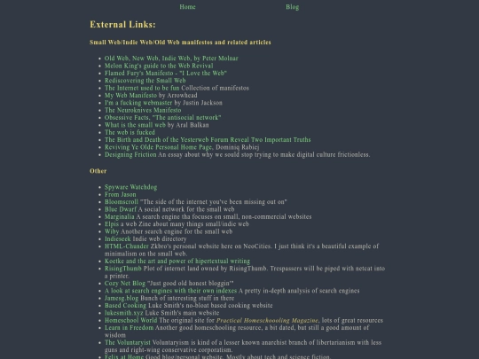 links screenshot