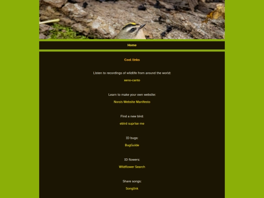 links screenshot