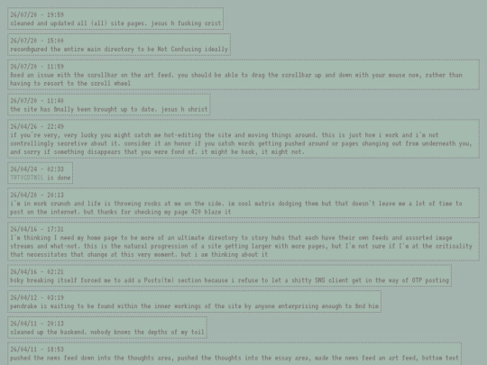 blog/news screenshot