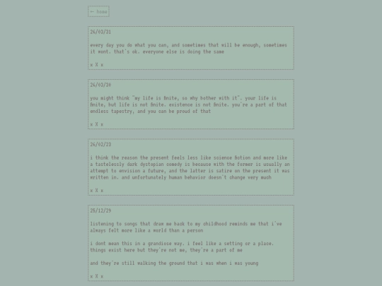 blog/thoughts screenshot