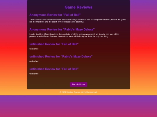 reviews screenshot