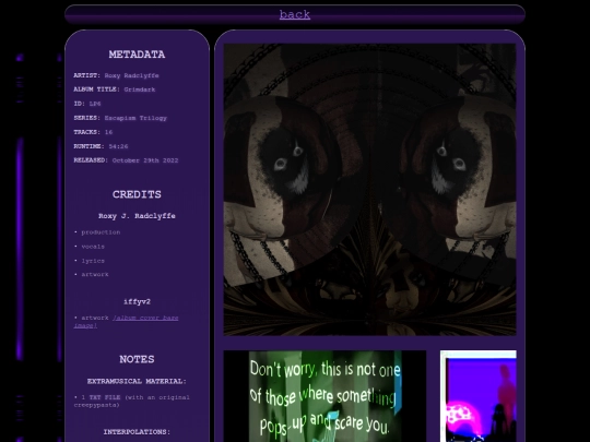 music/roxyradclyffe/Grimdark screenshot