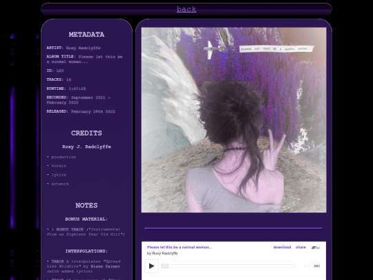 music/roxyradclyffe/normalwoman screenshot