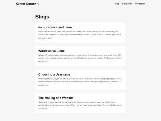 blog/page/1 screenshot