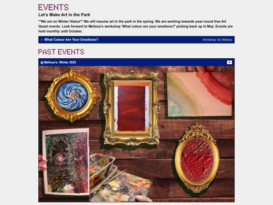 events screenshot