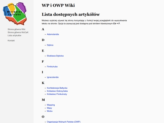 wiki/list screenshot