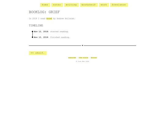 shelf/andrew-holleran/grief screenshot