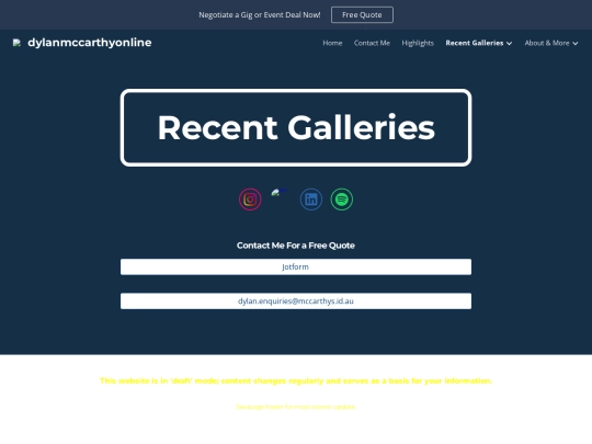 Recent Galleries screenshot