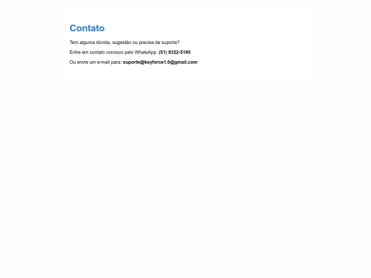 KeyForce/Contato screenshot