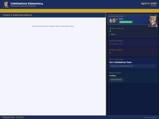 cobblestone_announcements screenshot