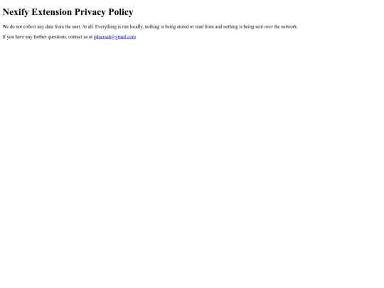 nexify/privacypolicy screenshot