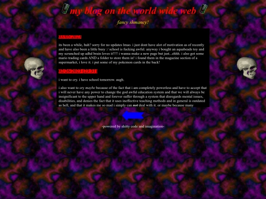 blog screenshot