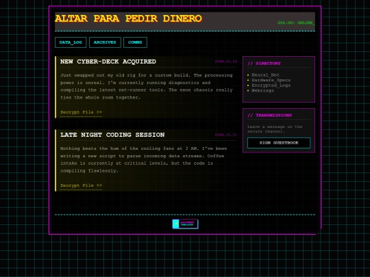 nyeindex.html/moneymoneyshrine screenshot