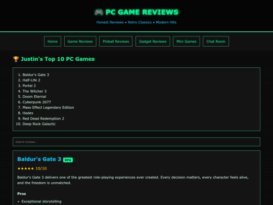 games screenshot