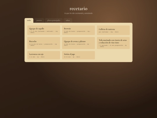 scenes/recetas screenshot