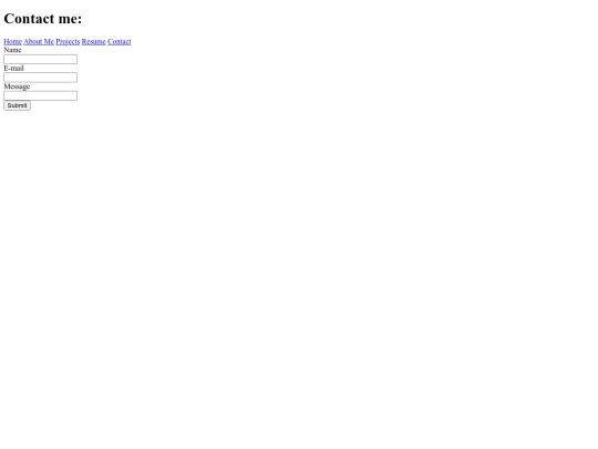 Portfolio/contact screenshot