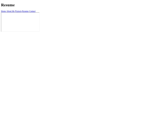 Portfolio/resume screenshot