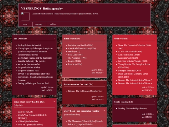 lists screenshot