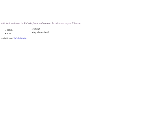 toCode/FrontEndCourse/Lesson3 screenshot