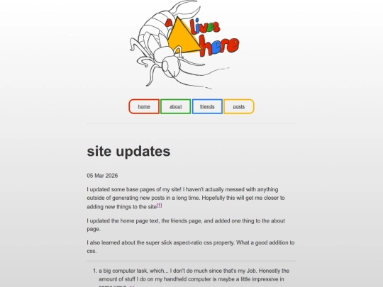 site_updates screenshot
