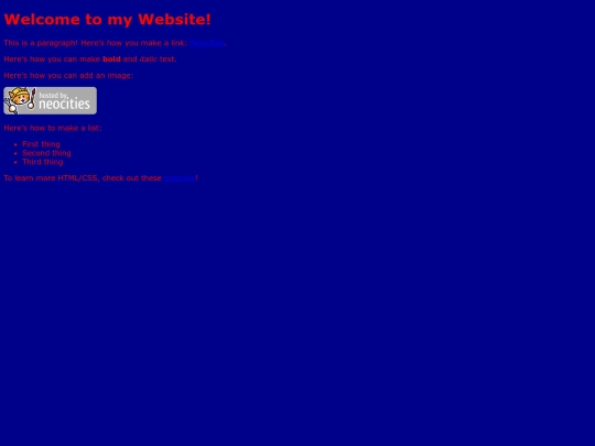 Defaultpage screenshot