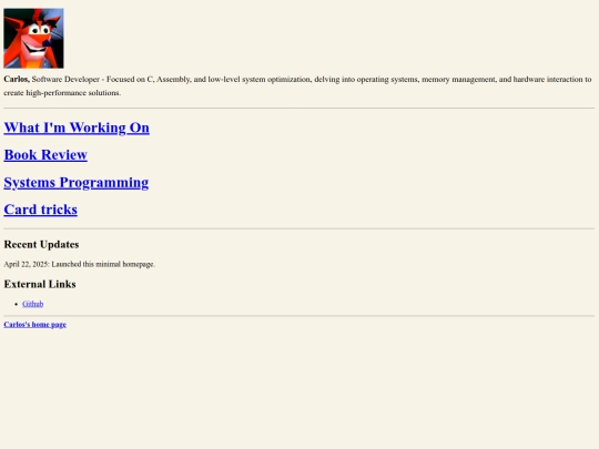 index screenshot