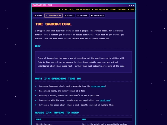 sabbatical screenshot
