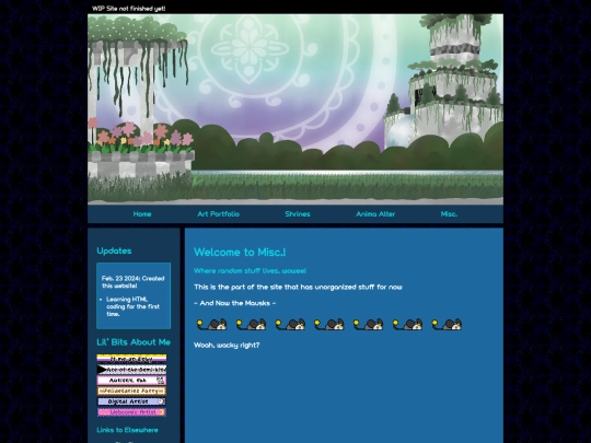 MiscPage screenshot