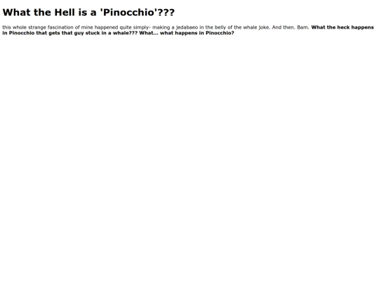 Pinocchio screenshot