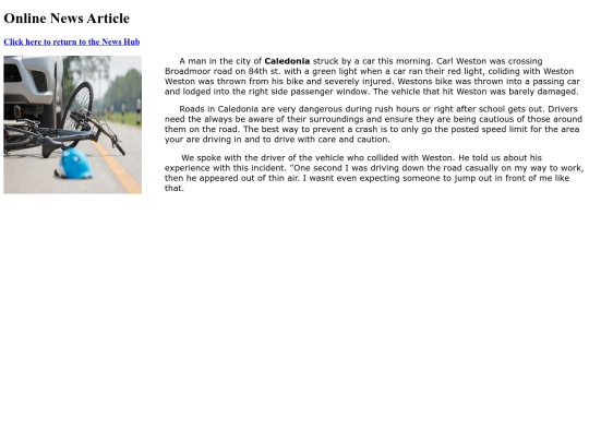 OnlineNewsArticle screenshot
