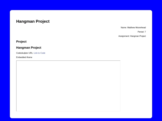python/hangman screenshot