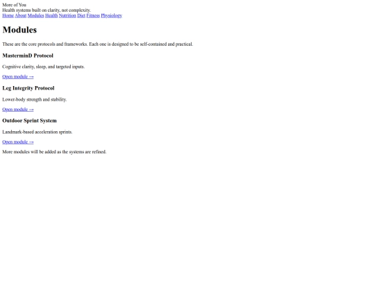 modules screenshot