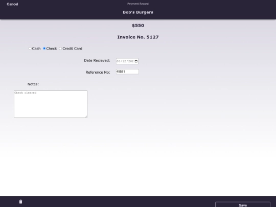 fakeData/payments/bobsBurgersPayment screenshot