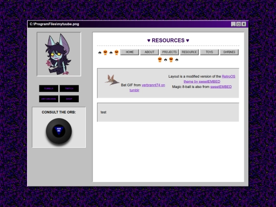 resources screenshot