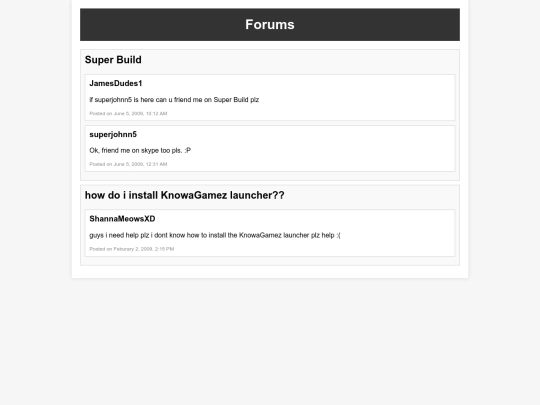 forum screenshot