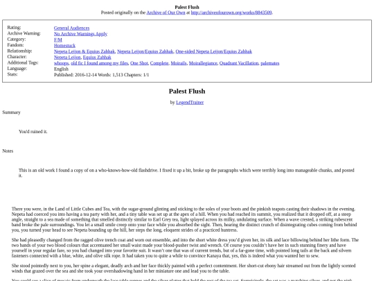 myfics/Palest Flush screenshot
