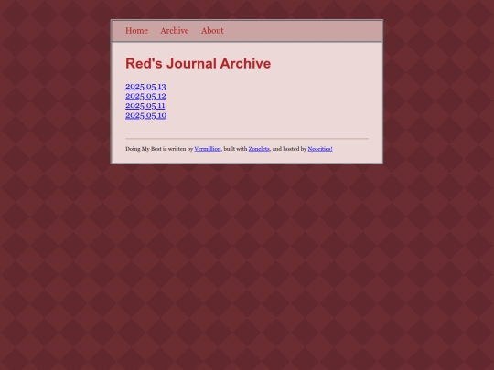 Posts/archive screenshot